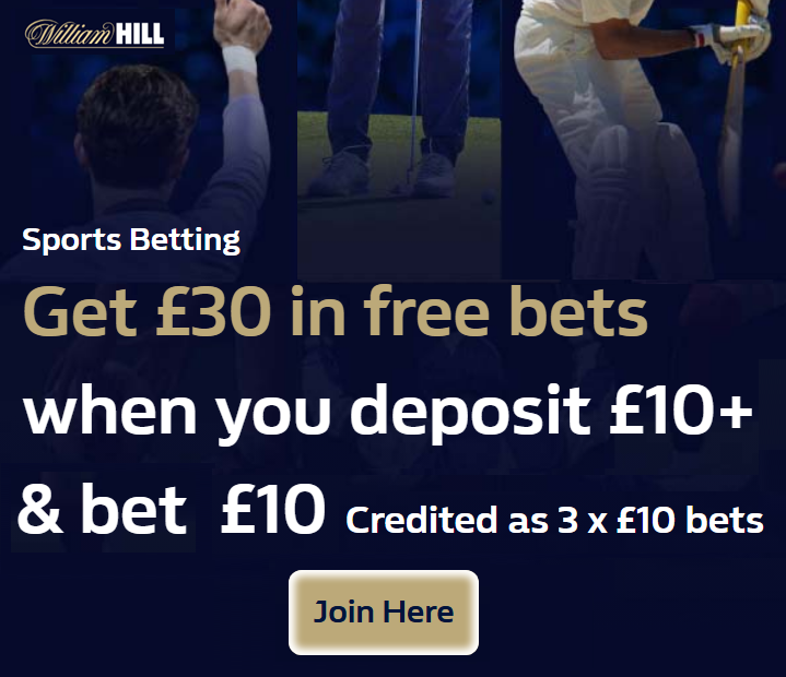 William Hill Free Bet Welcome Bonus UK