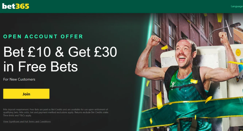 bet365 free bet welcome bonus