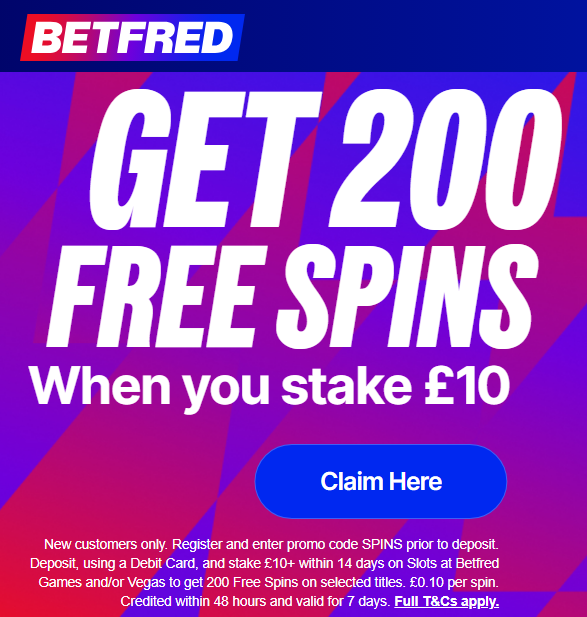 Betfred Casino Slot Bonus