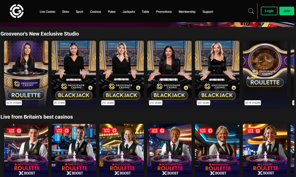 Exclusive Casino Games with Grosvenor Casino Online