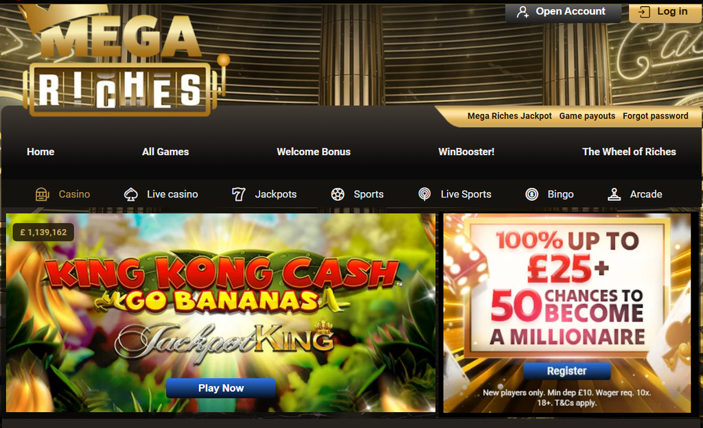 Mega Riches Welcome Bonus and Offers
