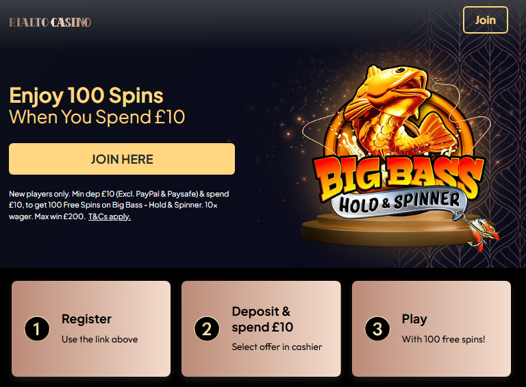 Rialto Casino sign up bonus