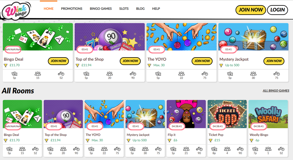 Top Online Bingo UK - Wink Bingo