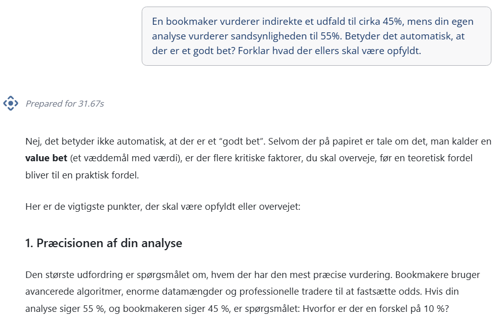 Why should your 55% be better than the market’s price