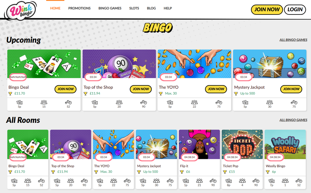 Wink Bingo Games