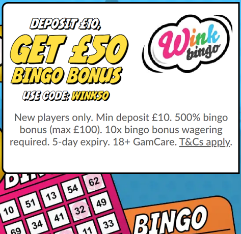 Wink Bingo Sign Up Welcome Bonus