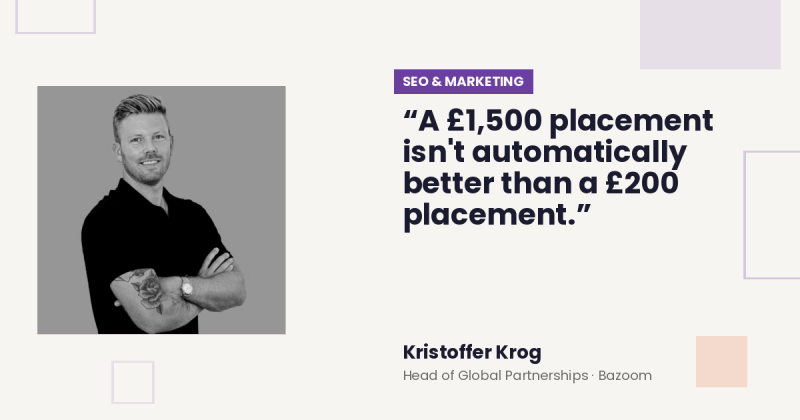Link building: what a backlink is worth, and where iGaming gets it wrong — by Kristoffer Krog, Head of Global Partnerships · Bazoom